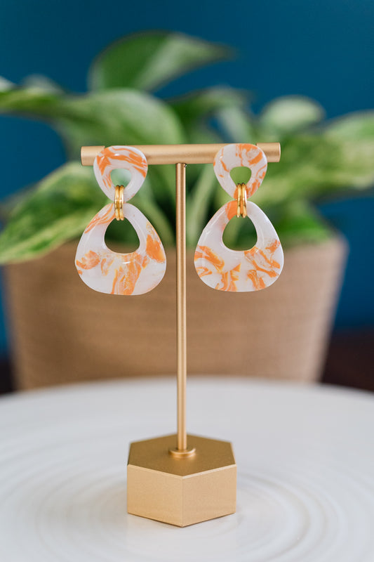 Orange & White Marble, Jamie design